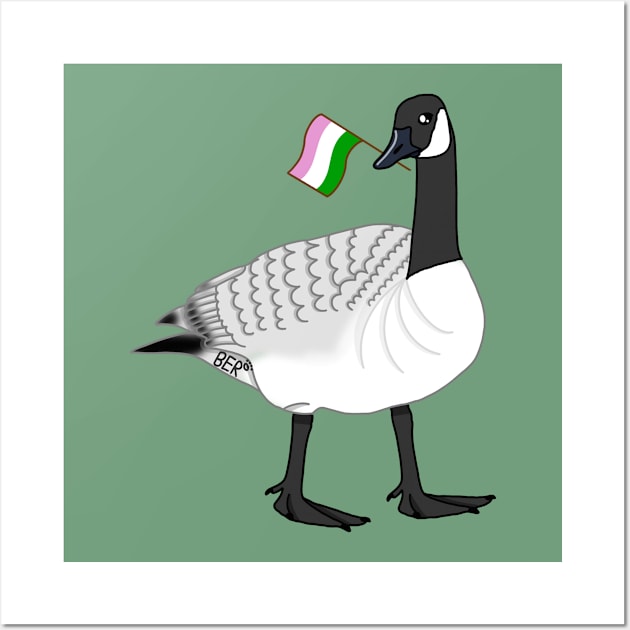 Giselle The Genderqueer Goose Wall Art by SentABearToSpace 
